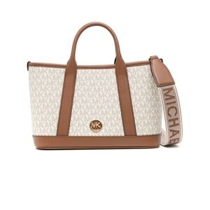 Michael Kors Brown and Cream Logo Tote